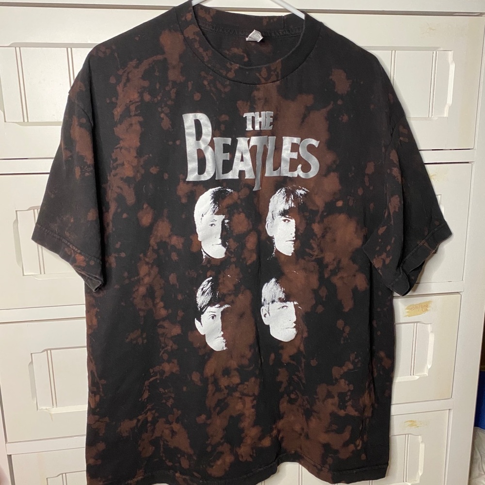 The Beatles bleach tie dyed t-shirt